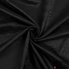 Doublure bemberg viscose imprimé mini étoile ton sur ton noir