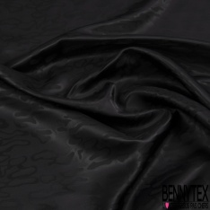 Doublure bemberg viscose imprimé mini étoile ton sur ton noir