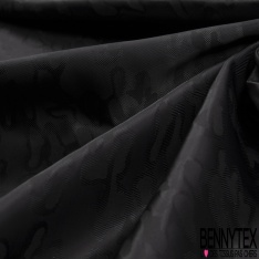 Doublure bemberg viscose imprimé mini étoile ton sur ton noir