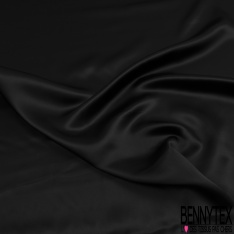 Twill viscose lourd satinée uni corbeau
