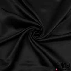 Twill viscose lourd satinée uni corbeau