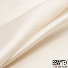Twill de soie uni noix d'acajou