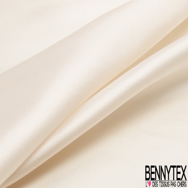 Twill de soie uni noix d'acajou
