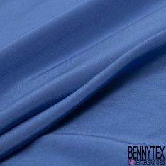 Faille de soie crêpée uni bleu hollandais