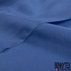 Faille de soie crêpée uni bleu hollandais