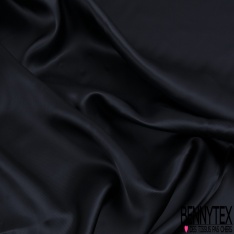 Twill viscose soie lourd satinée uni café noir