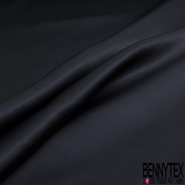 Twill viscose soie lourd satinée uni café noir