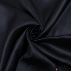 Twill viscose soie lourd satinée uni café noir