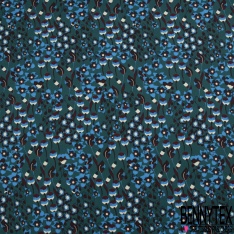 Satinette polyester imprimé marbrure orchidée blanc discret