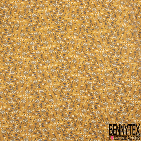 Coupon 3m mousseline crêpon polyester imprimé tribal ton blanc vert moyen rayure verticale lurex