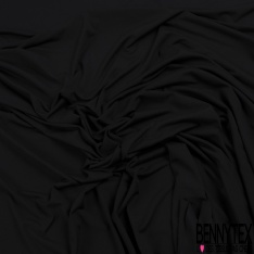 Maille jersey acétate viscose uni charbon