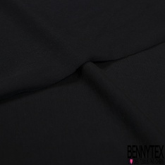 Maille jersey acétate viscose uni charbon