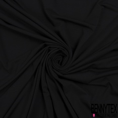Maille jersey acétate viscose uni charbon