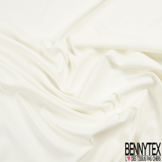 Cupro polyester uni blanc cassé