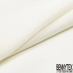 Cupro polyester uni blanc cassé