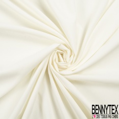 Cupro polyester uni blanc cassé