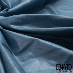 Cupro polyester uni bleu insigne