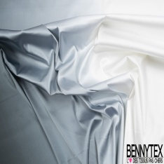 Satin de soie polyamide élasthanne uni corbeau