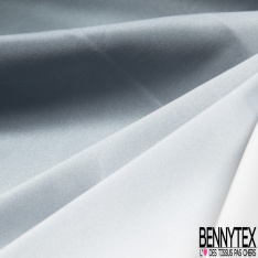 Satin de soie polyamide élasthanne uni corbeau