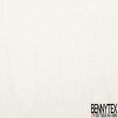 Organza de soie uni blanc naturel