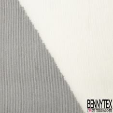 Organza de soie uni blanc naturel