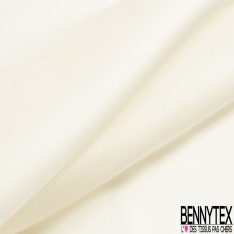 Organza de soie uni blanc naturel