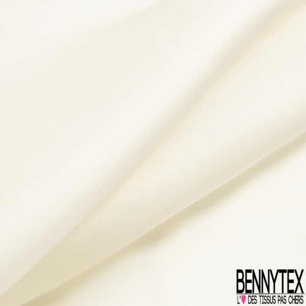 Organza de soie uni blanc naturel
