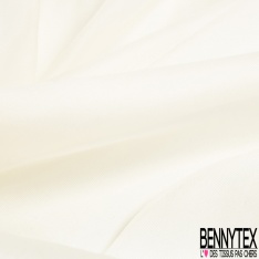 Organza de soie uni blanc naturel