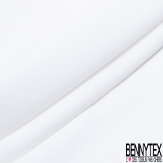 Grain de coton fin uni blanc optique