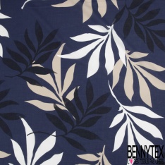 Voile de coton motif losange esprit tie and die noir fond blanc cassé