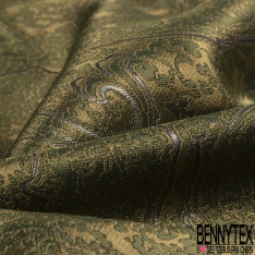 Jacquard viscose polyamide métal motif pied de poule ton sur ton fjord