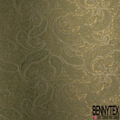 Jacquard viscose polyamide métal motif pied de poule ton sur ton fjord