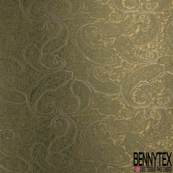Jacquard viscose polyamide métal motif pied de poule ton sur ton fjord