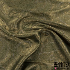 Jacquard viscose polyamide métal motif pied de poule ton sur ton fjord