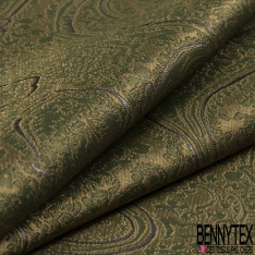 Jacquard viscose polyamide métal motif pied de poule ton sur ton fjord