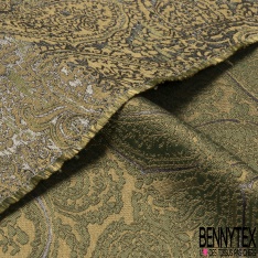 Jacquard viscose polyamide métal motif pied de poule ton sur ton fjord