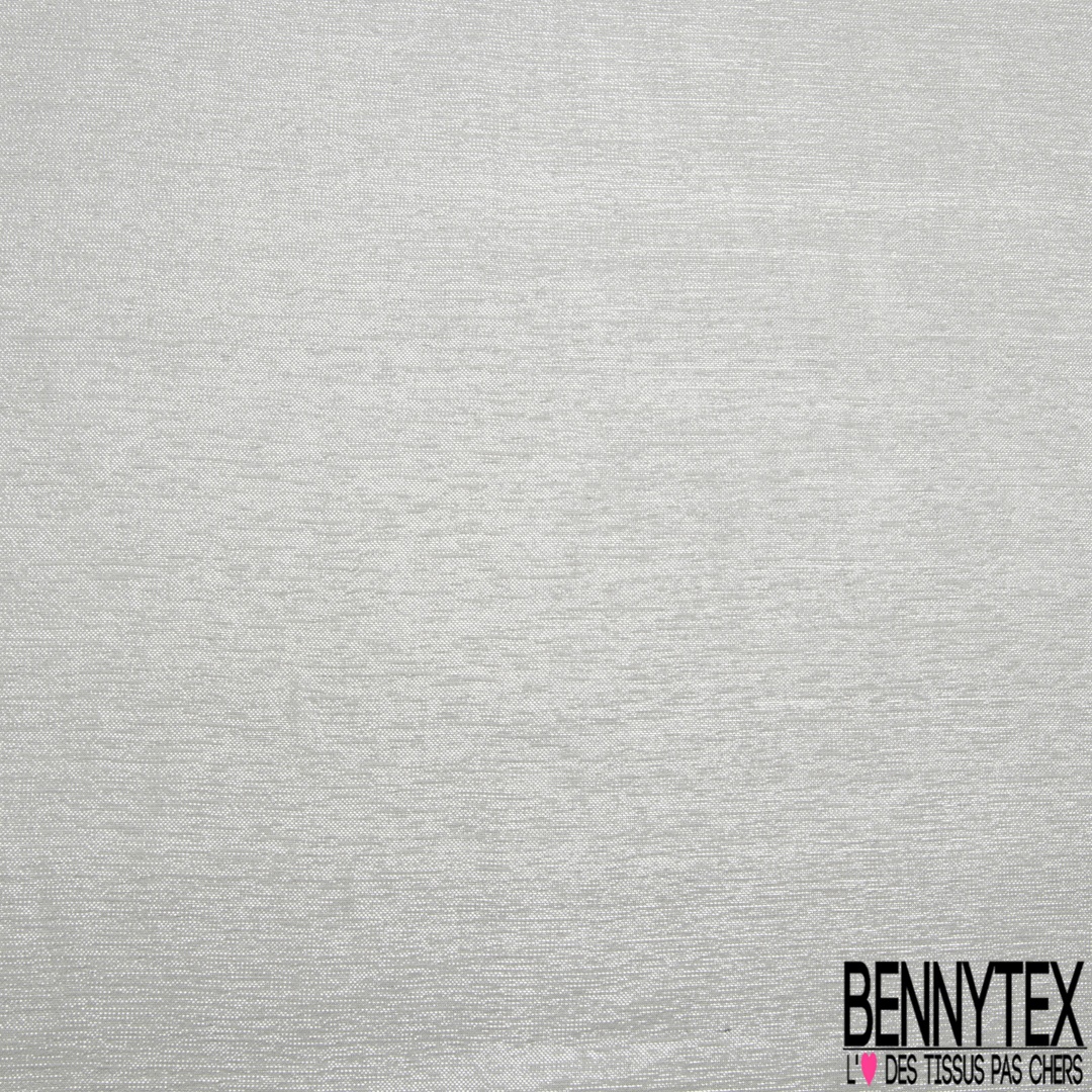 Tissu Mousseline Noire Avec Fente Et Lurex Argenté - Polyester Chiffon - Neuf