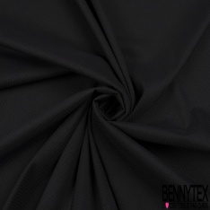 Somptueuse soie lingerie jacquard motif mini quadrillage ton sur ton noir