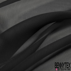 Mousseline de soie georgette uni noir profond