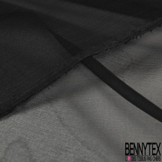 Mousseline de soie georgette uni noir profond
