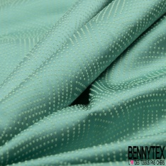 Polyamide élasthanne lingerie motif quadrillage perle blanc aqua fond raisin pétillant