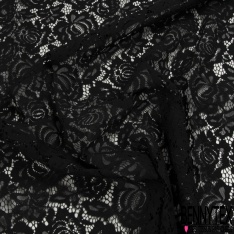 Dentelle Bloquée Coton Blanc Cassé Rayure Fine Rose Fluo