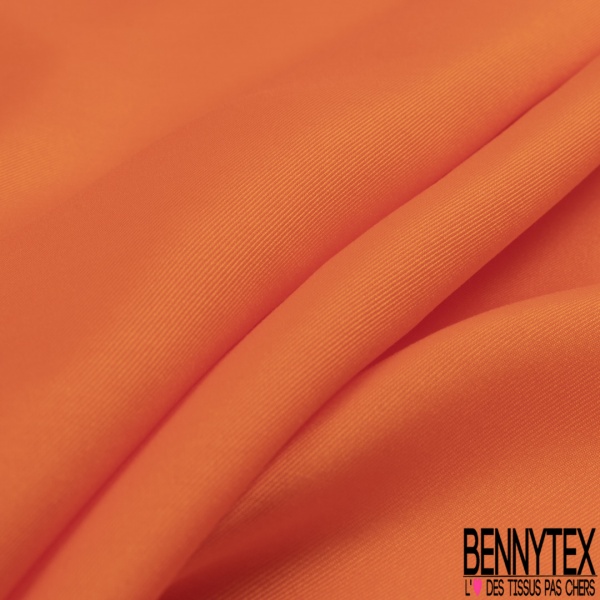 Twill coton soie uni mandarine