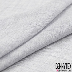 Etamine de laine et soie fluide bleu de ballade petite laize