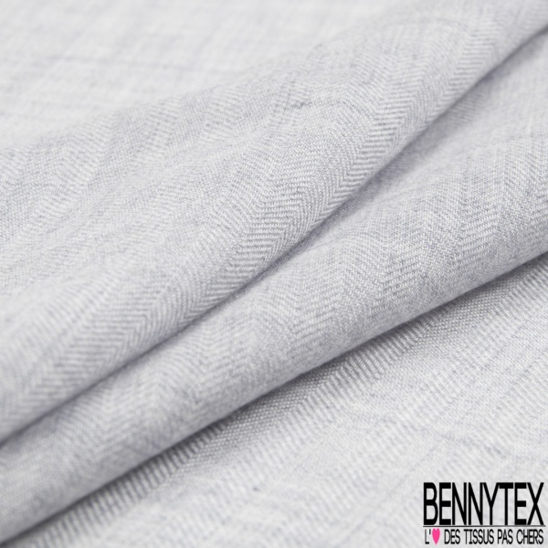 Etamine de laine et soie fluide bleu de ballade petite laize