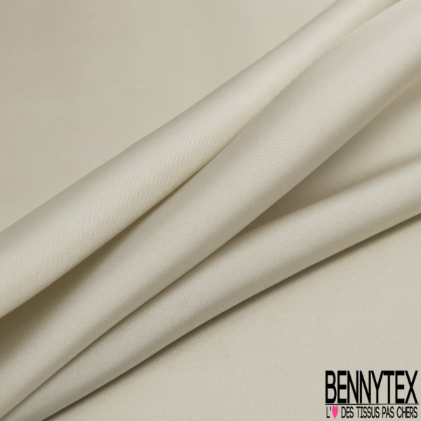 Twill de soie viscose uni blanc discret