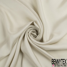 Twill de soie viscose uni blanc discret