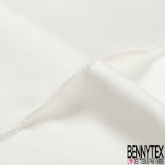 Twill de soie uni blanc naturel grande laize