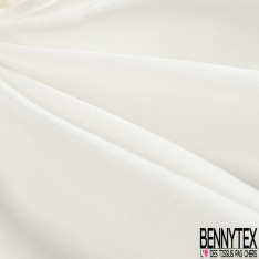 Twill de soie uni blanc naturel grande laize