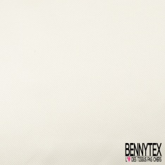 Twill de soie viscose épais uni blanc hivernal